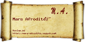 Mars Afrodité névjegykártya